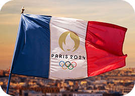 Drapeau des jeux olympiques de Paris 2024